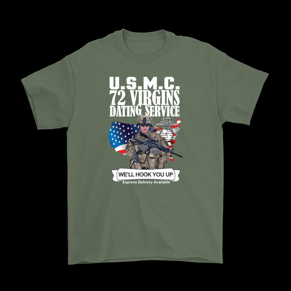 USMC 72 Virgins Dating Service T-Shirt