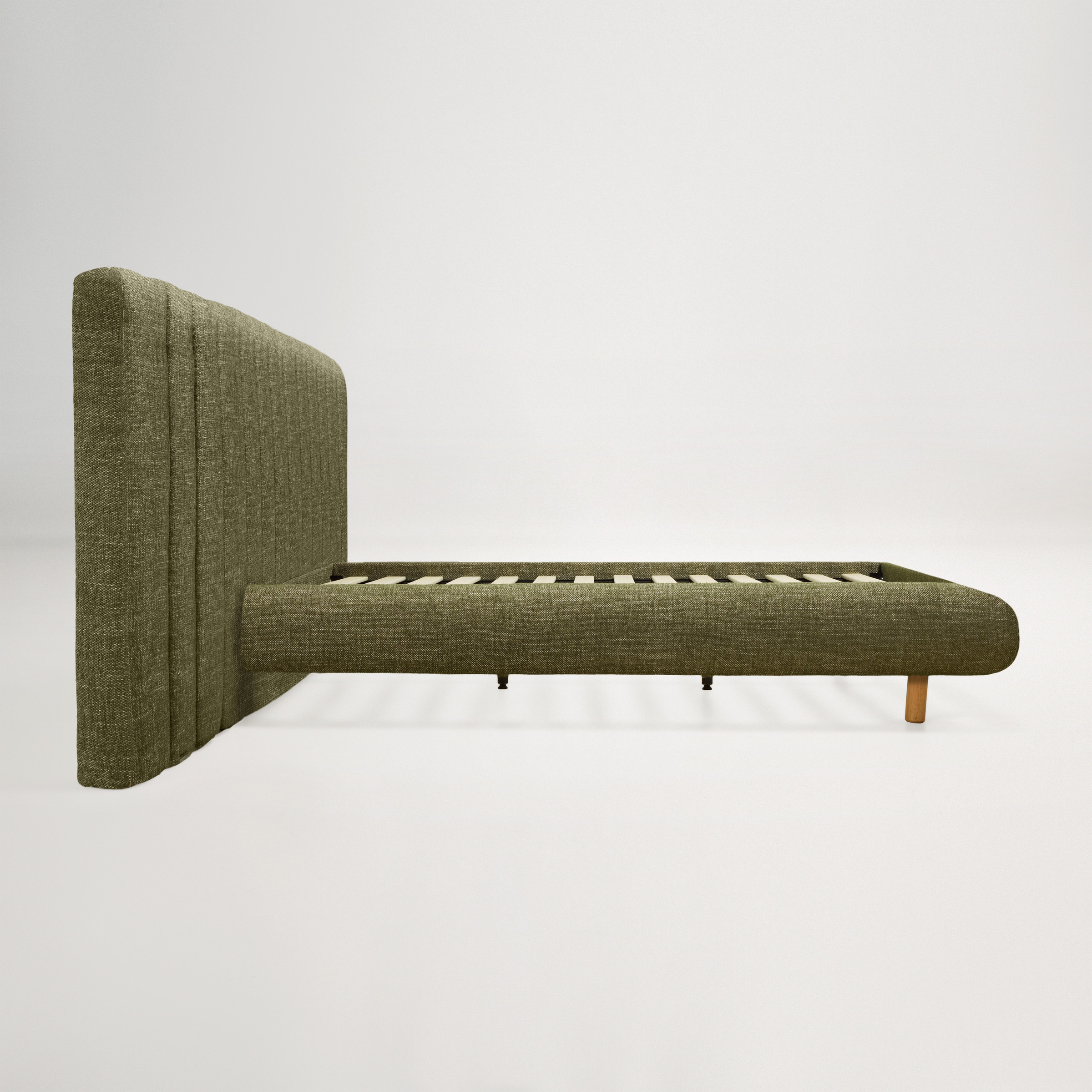 a grey chair with a cushion