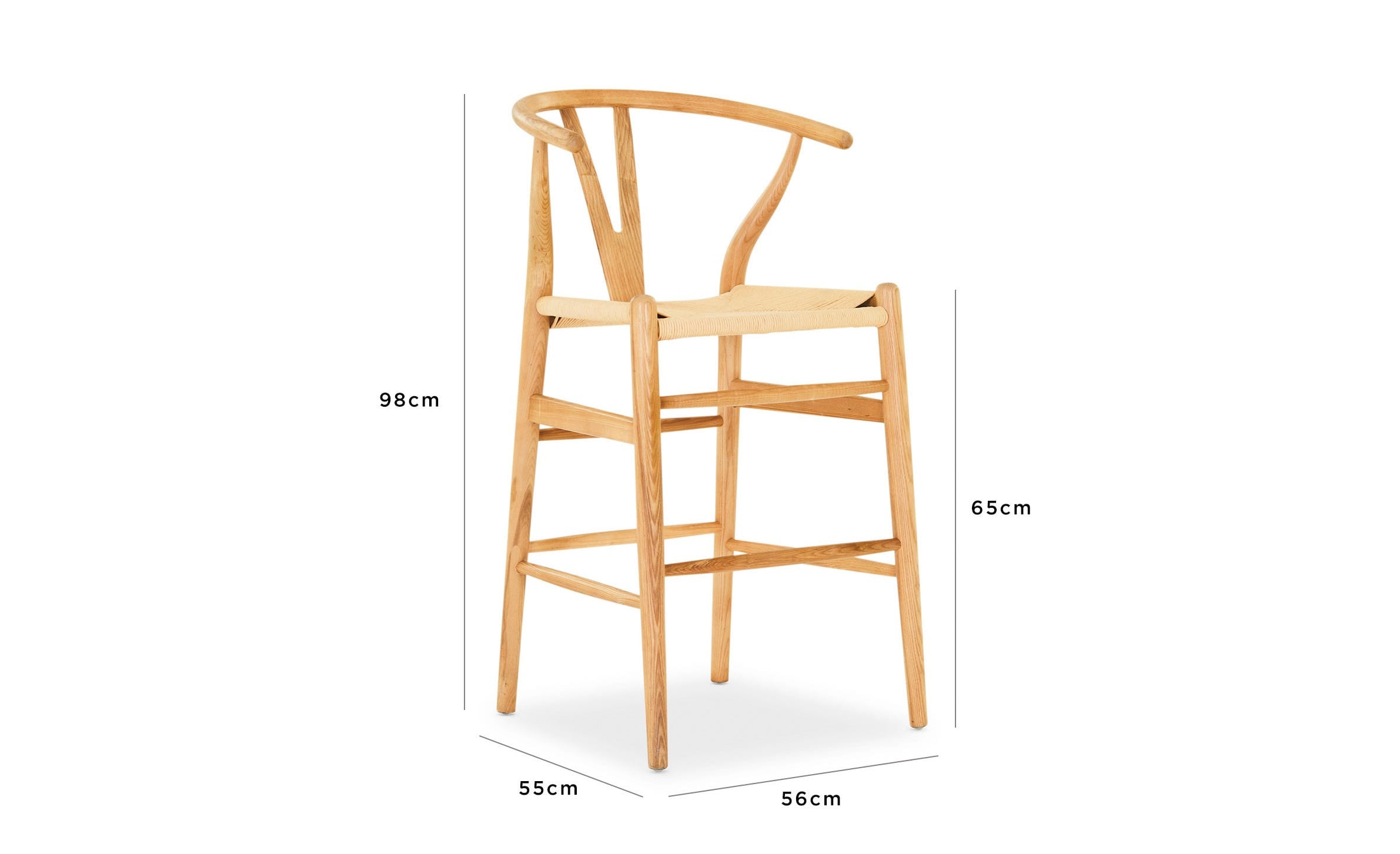 a wooden chair with a white background