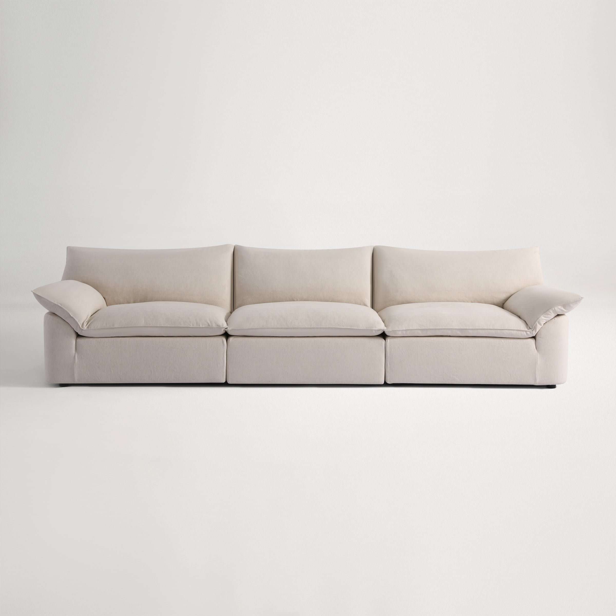 a white couch with a white background