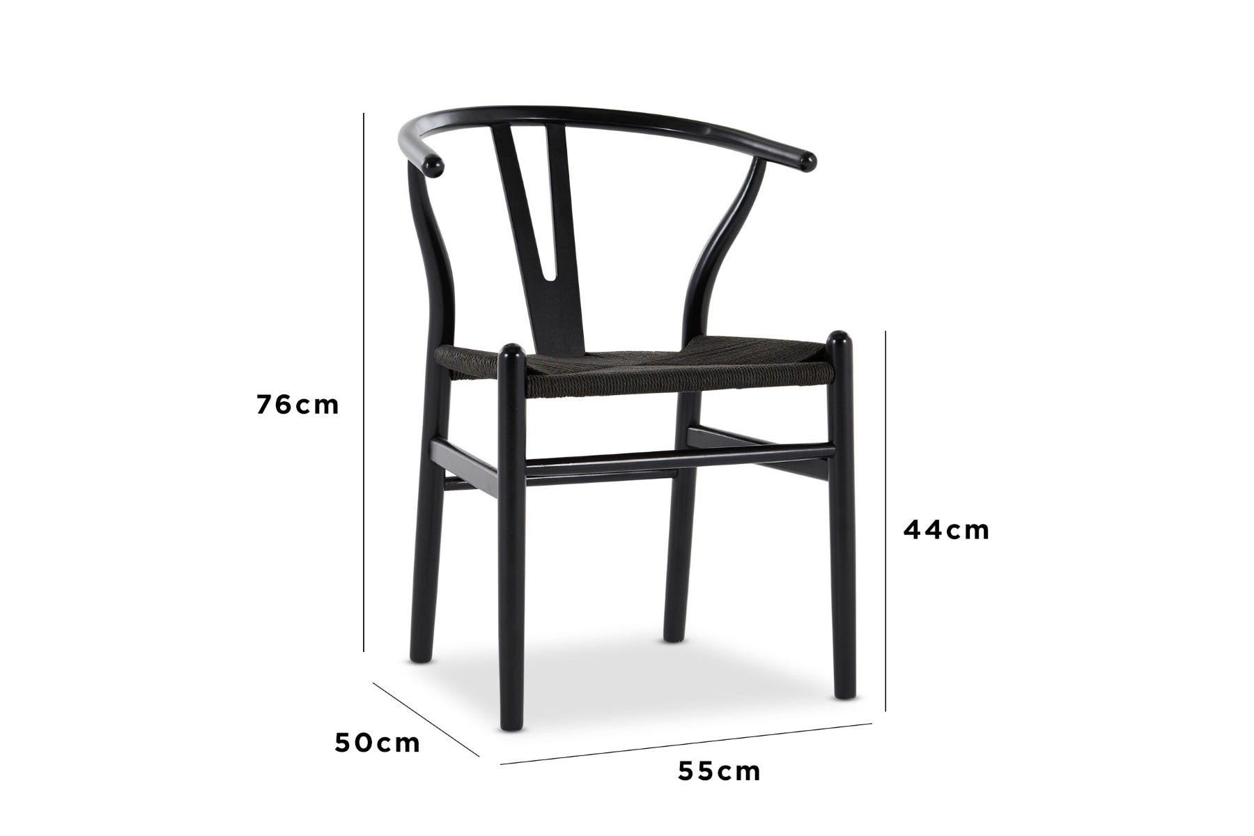 a black chair with a white background
