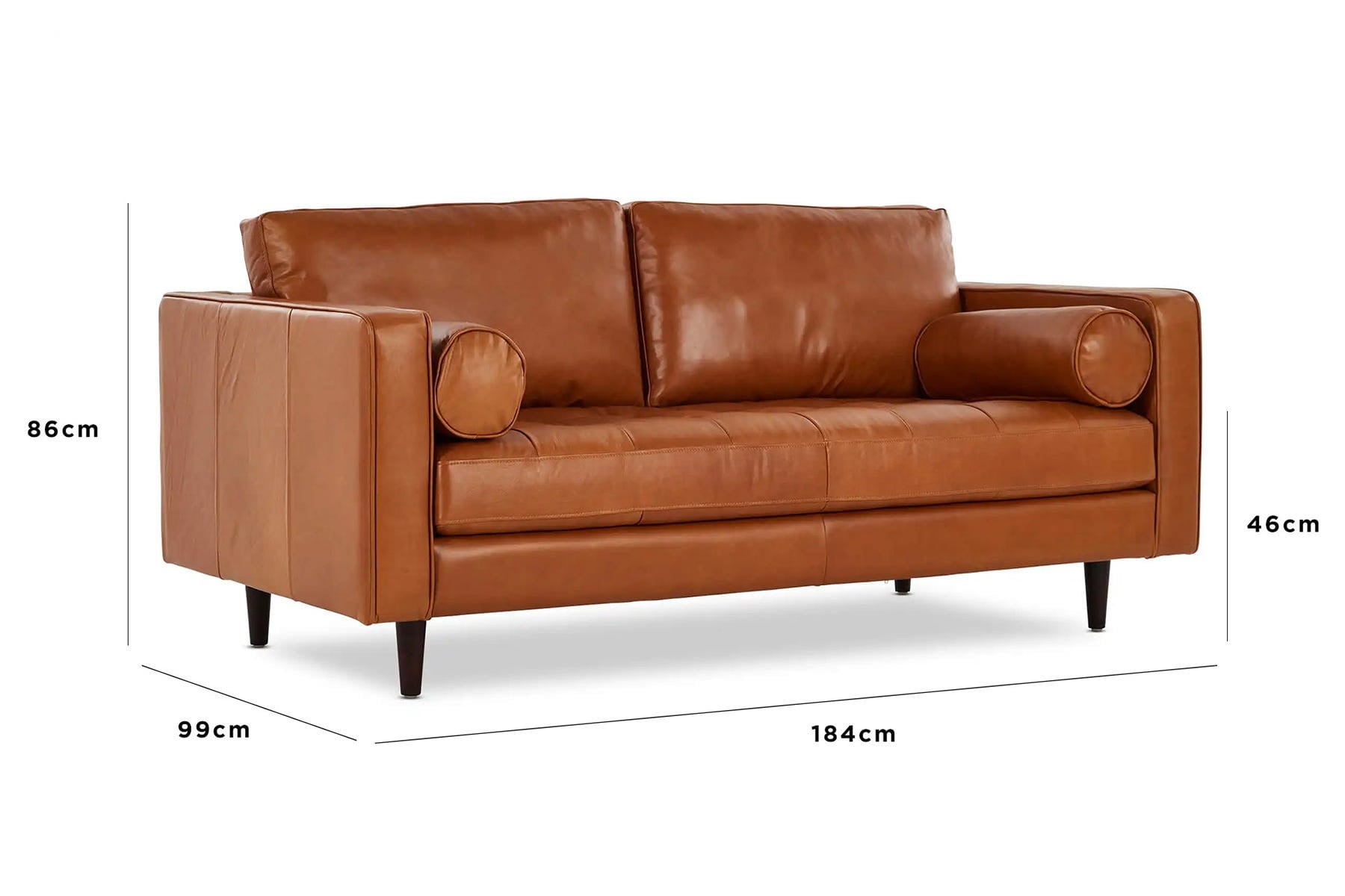 a brown leather couch