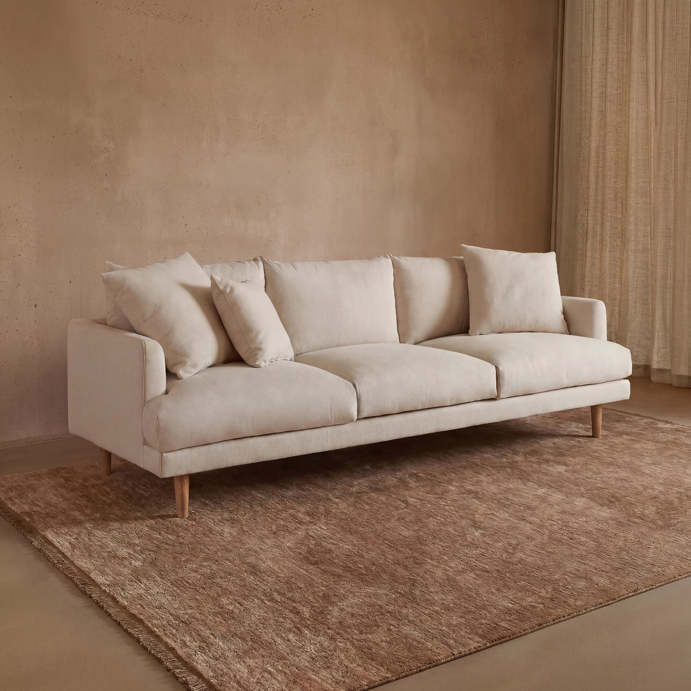 a white couch in a room