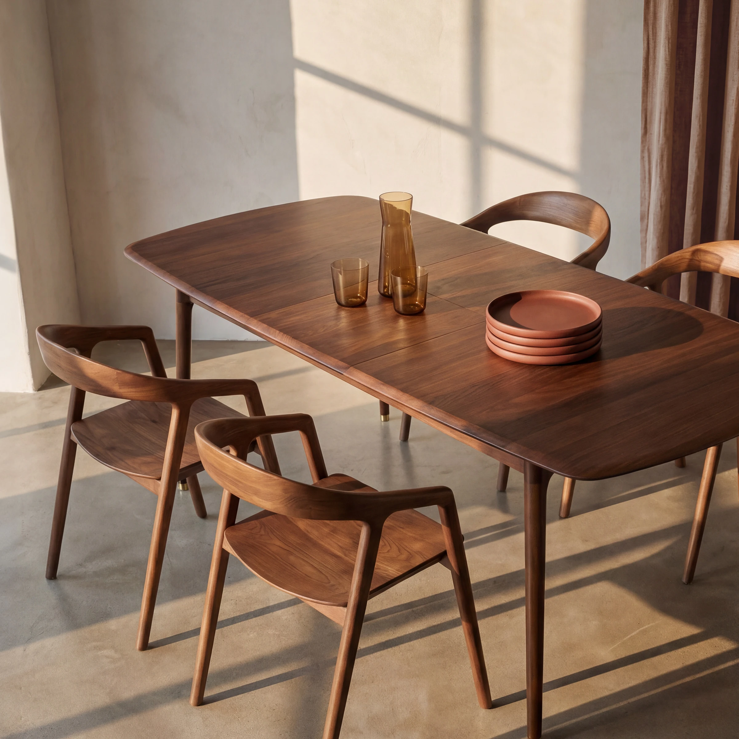 a table with chairs around it