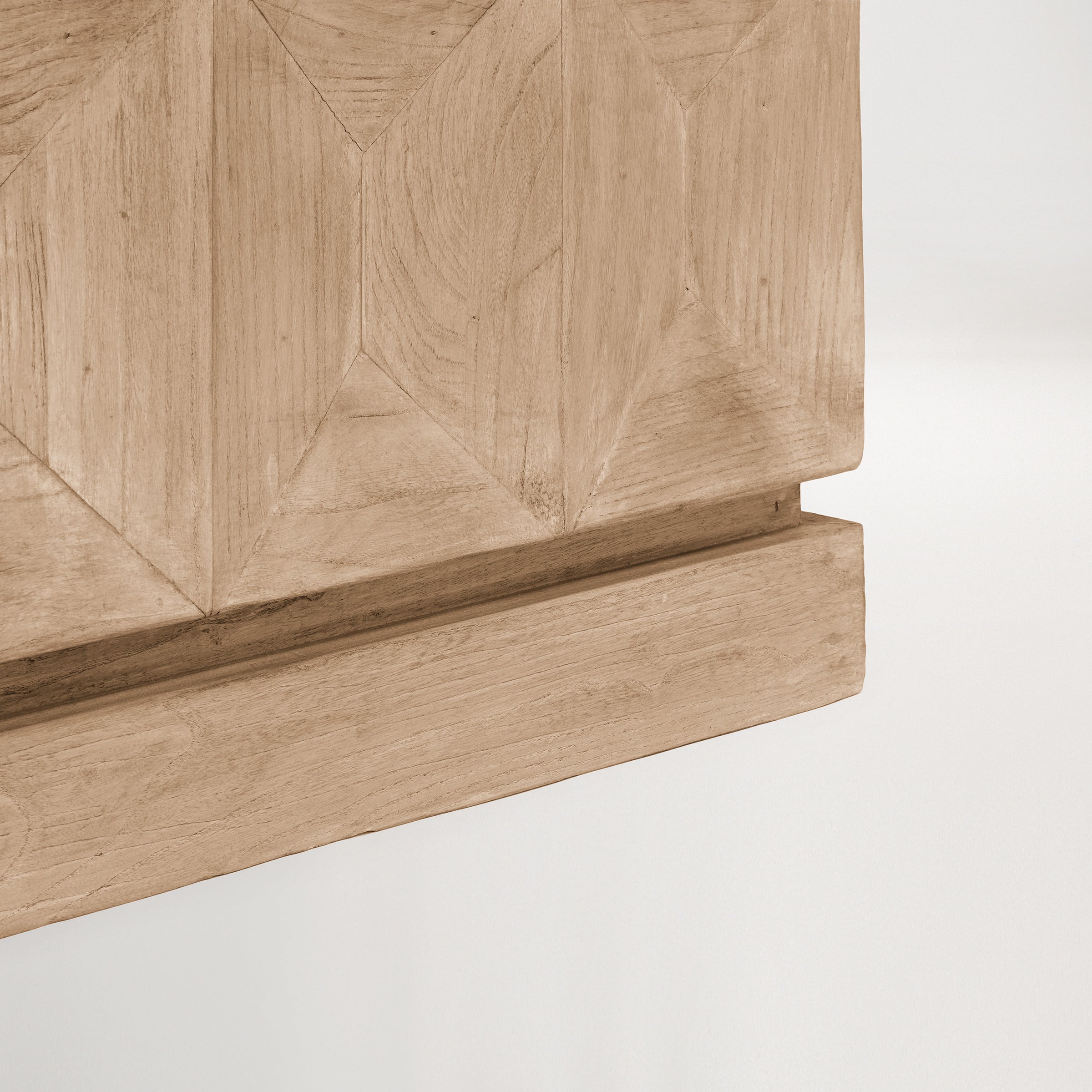a wood shelf with a white background