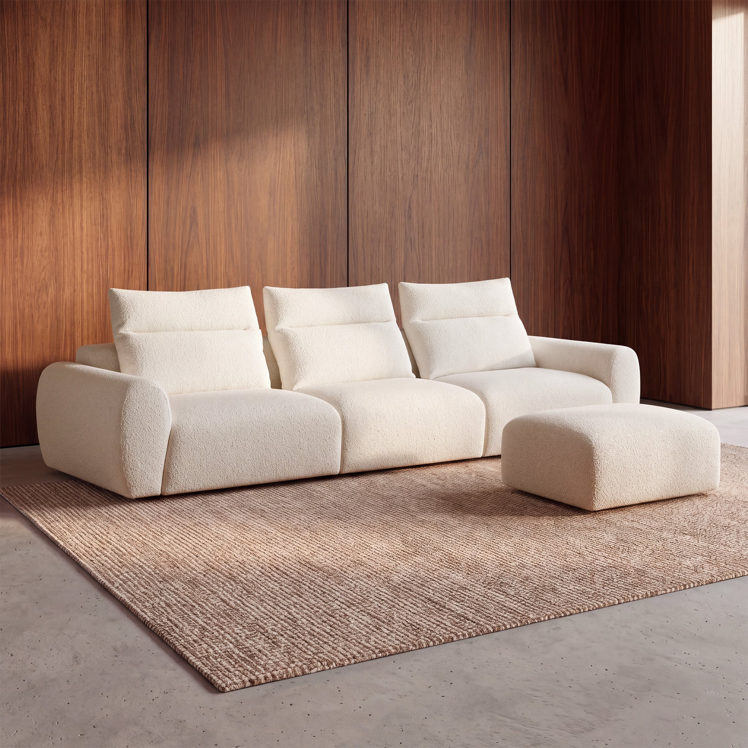 a white couch in a room