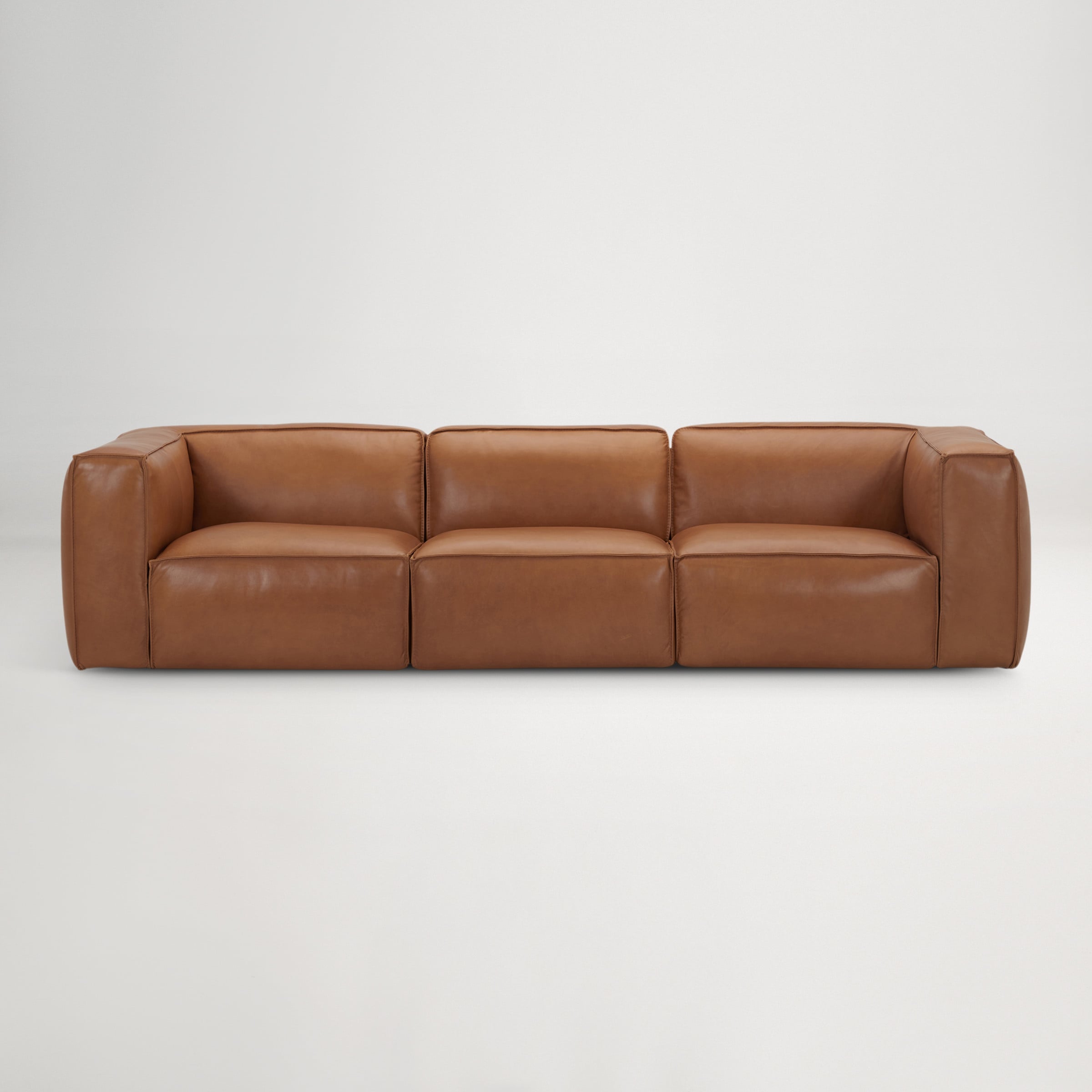 Linden Leather 4 Seat Sofa - Ranch Tan