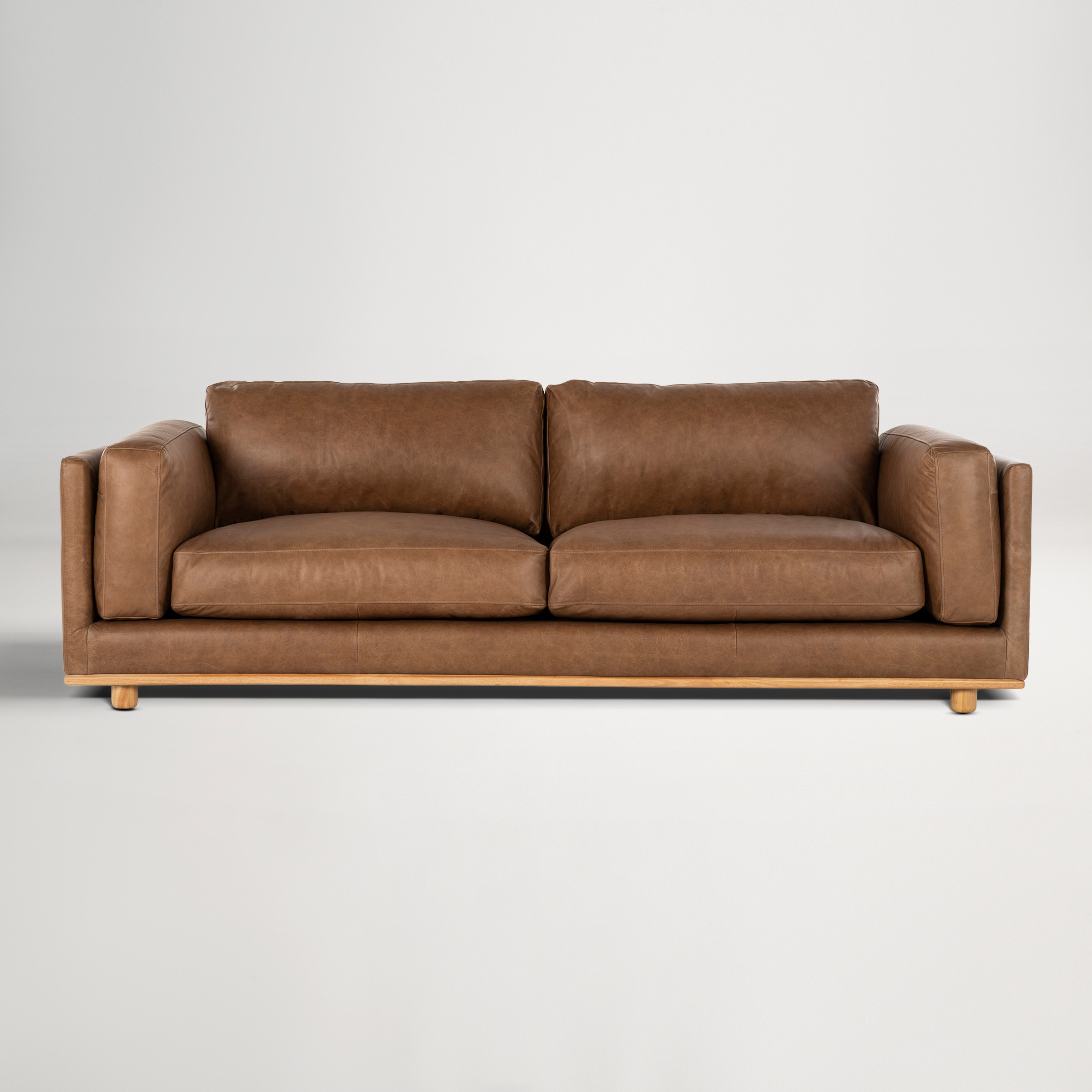 BYCAST PU SOFA LOVERS 839 1P ダークブラウン Nevada 3 Seat Sofa | Leather | Phoenix Brown | Lounge Lovers