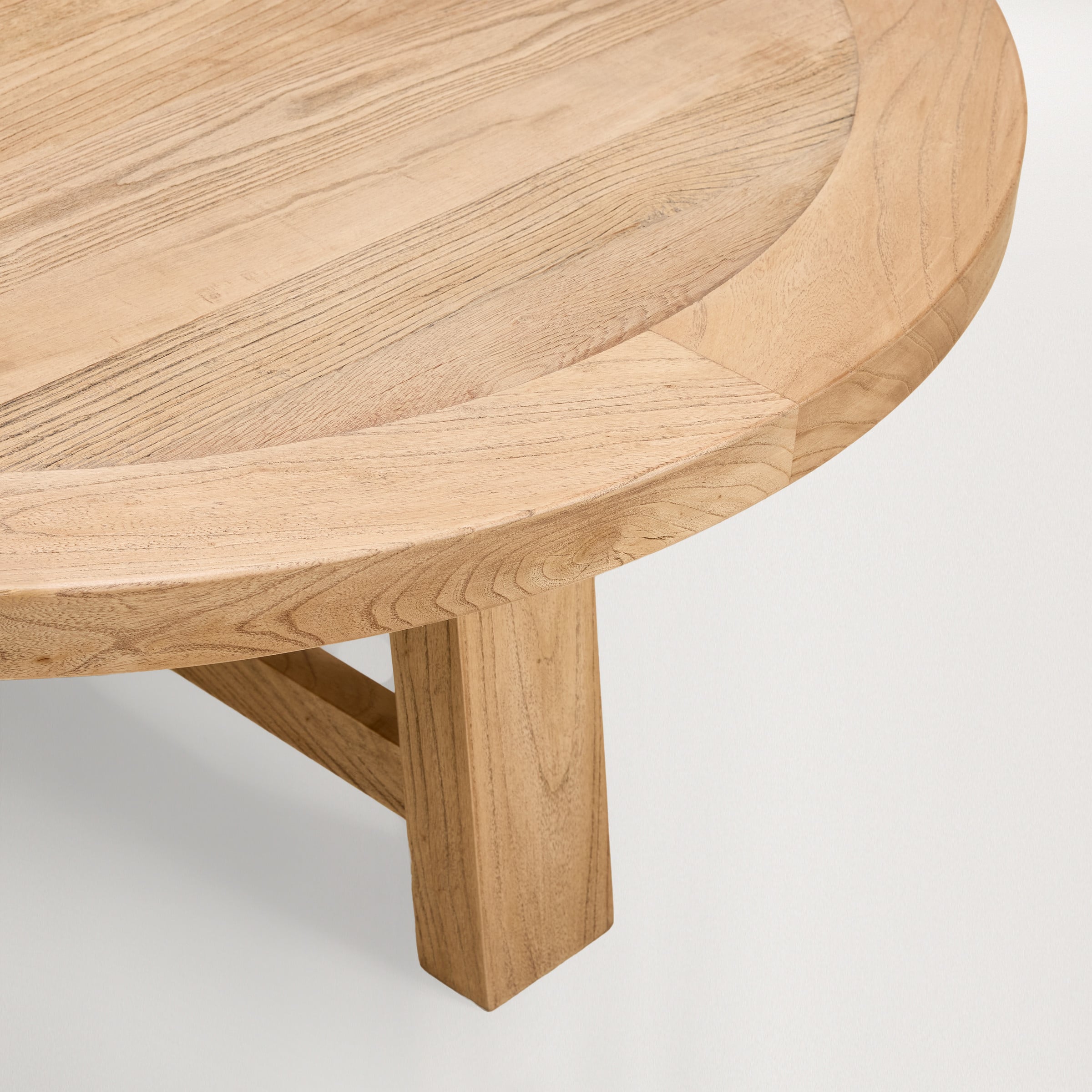 a wooden table with a white background