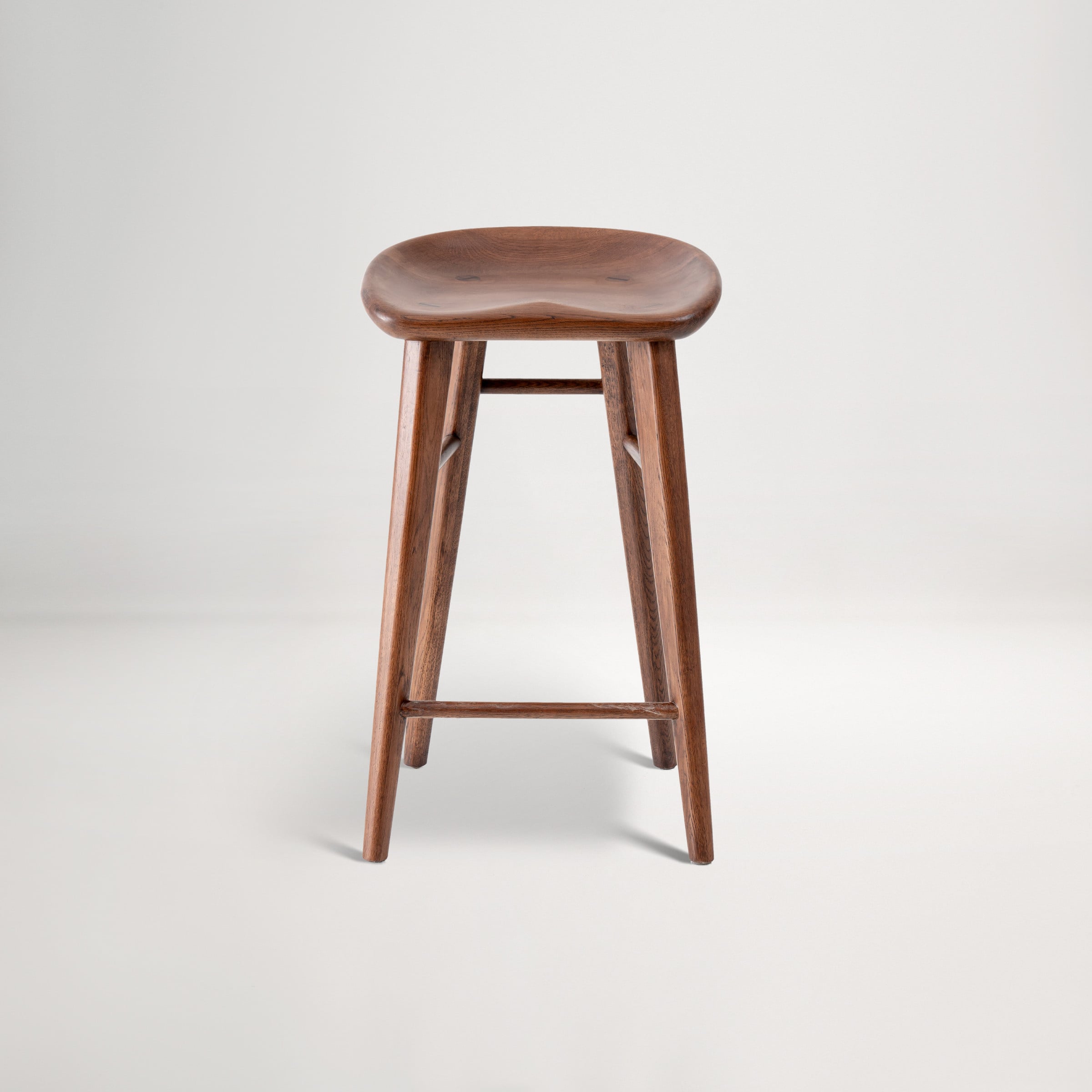 Saddle Bar Stool - Walnut Brown