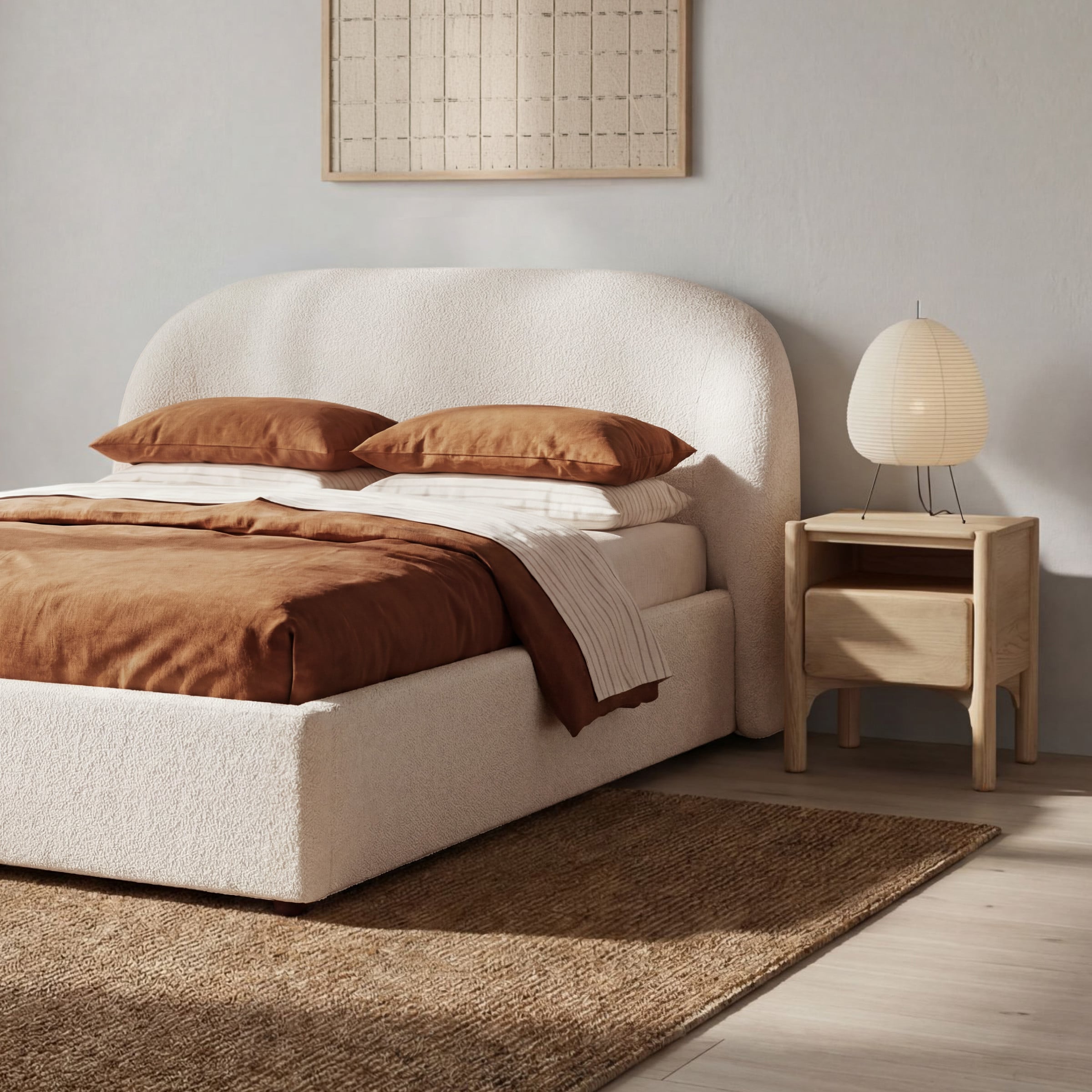 a bed with a blanket on it