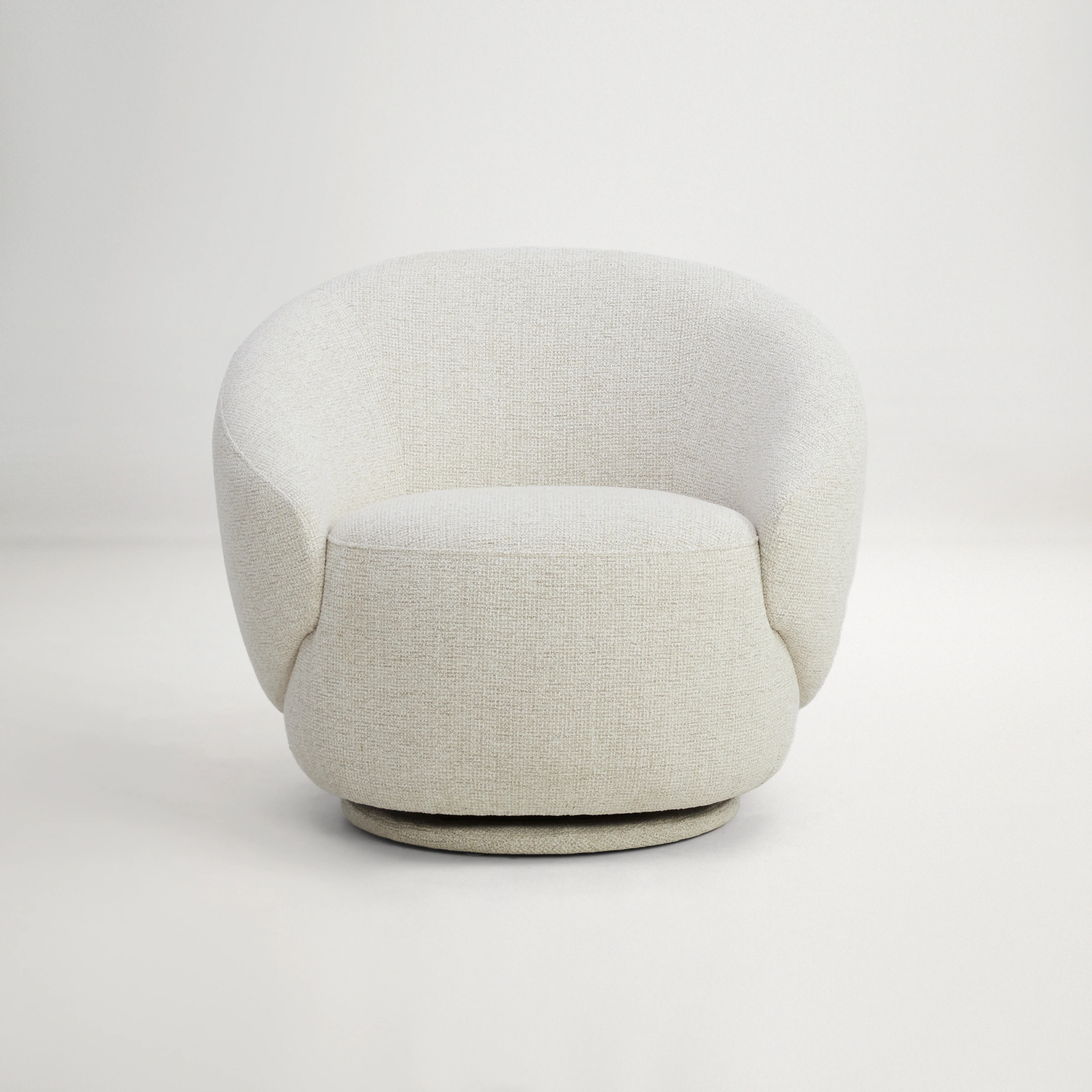 Scoop Swivel Armchair - Capri Natural