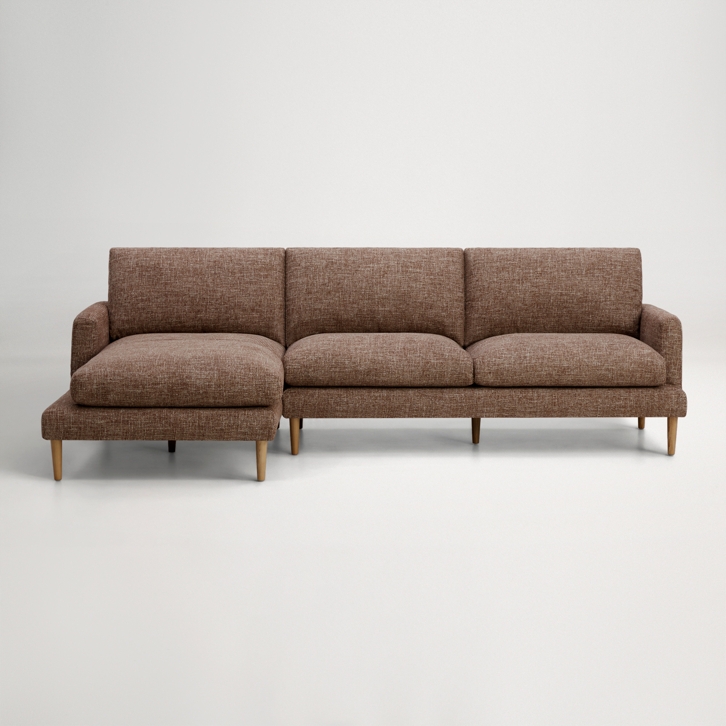 a brown leather couch