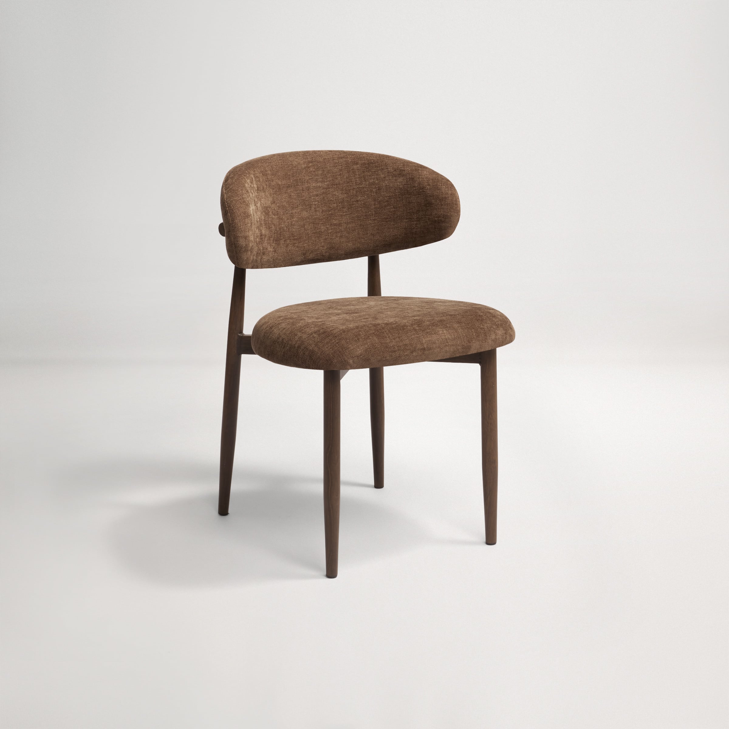 a wooden chair with a cushion