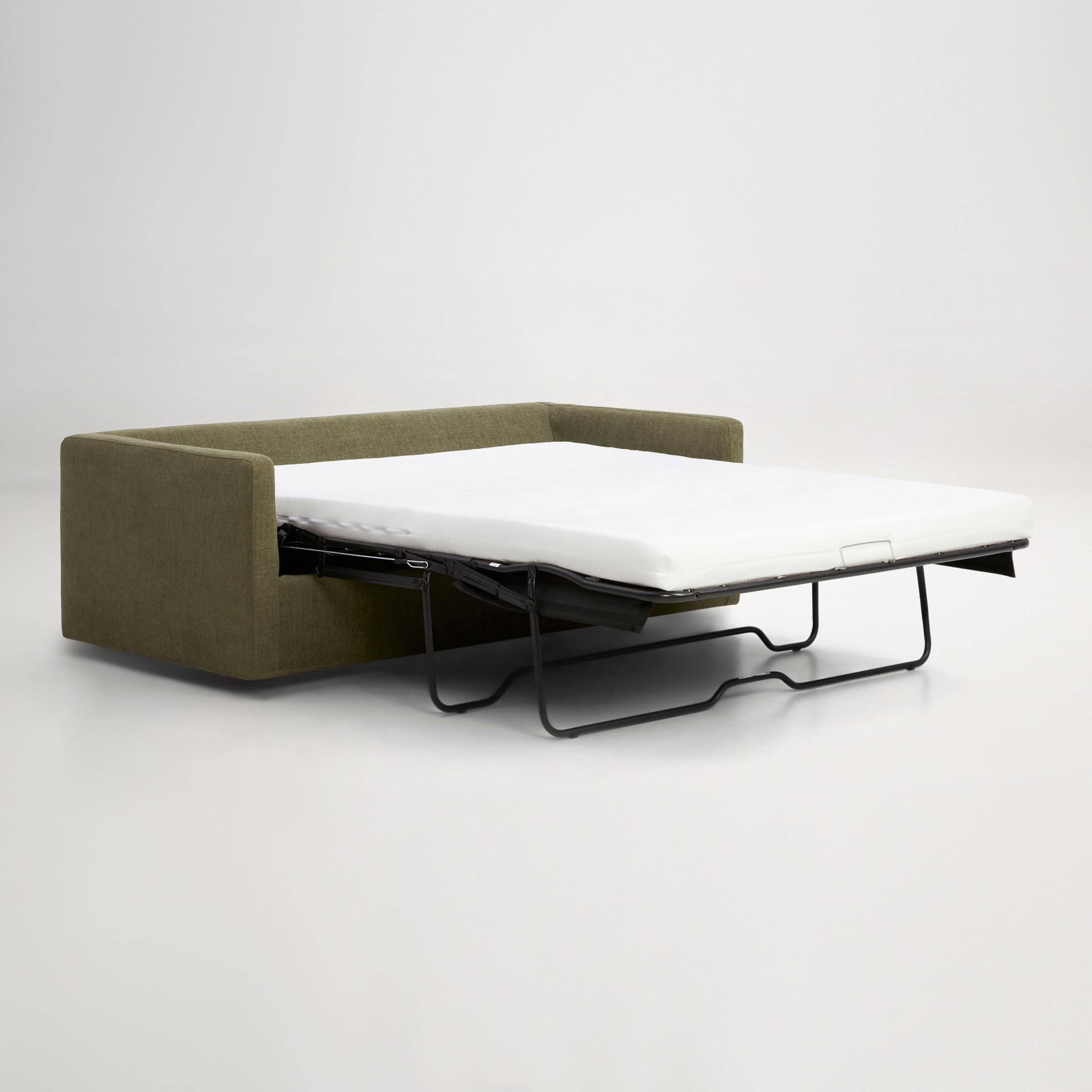 a bed with a mattress