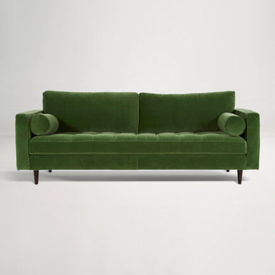 Draper 3.5 Seat Sofa - Velvet Green