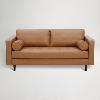 Draper Leather 2 Seat Sofa - Grange Tan