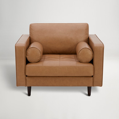 Draper Leather Armchair - Grange Tan
