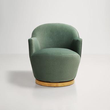 Chloe Swivel Chair - Mohair Olive