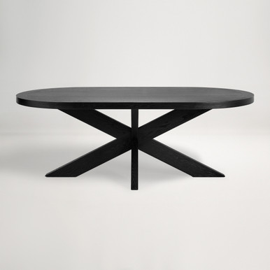 Galaxy Oval Dining Table - Black