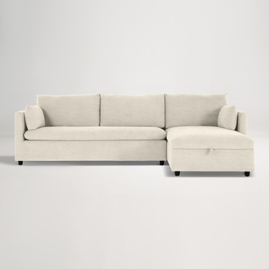 Felix Right Chaise Sofa Bed - Austin Ivory