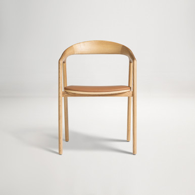 Hans Dining Chair - Natural/Tan PU