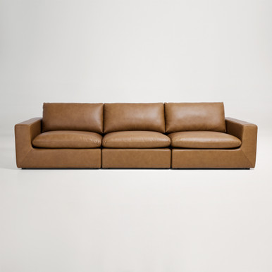 Hudson Leather 4 Seat Sofa - Tuscany Tan