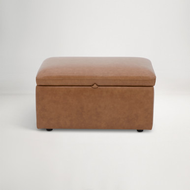 Hunter Leather Ottoman - Grange Saddle