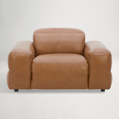 Hunter Leather Recliner Armchair - Grange Saddle