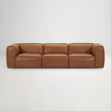 Linden Leather 4 Seat Sofa - Ranch Tan