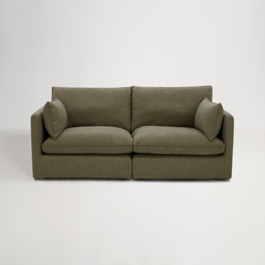 Loft Mini 2 Seat Sofa - Luxe Palm Green