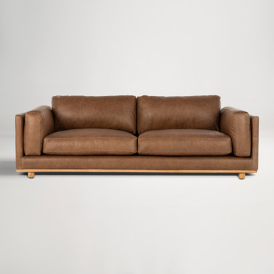 Nevada Leather 4 Seat Sofa - Phoenix Brown