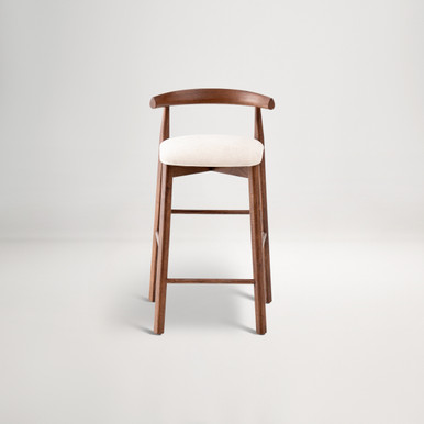 Ollie Bar Stool - Walnut Brown/Natural