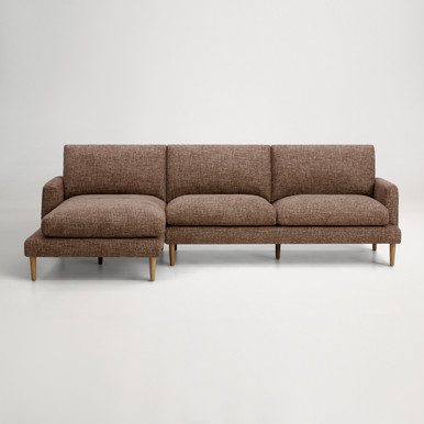 Tilly Left Chaise Sofa - Panama Rust