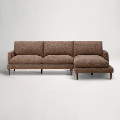 Tilly Right Chaise Sofa - Panama Rust