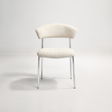Mercer Dining Chair - Chrome/ Natural