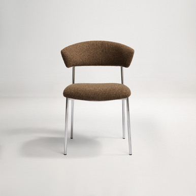 Mercer Dining Chair - Chrome/ Chocolate