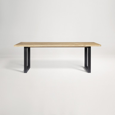 Bronte 220cm Dining Table - Brushed/Black