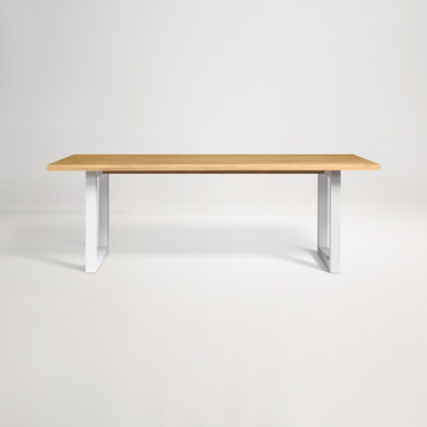 Bronte 220cm Dining Table - Natural/White