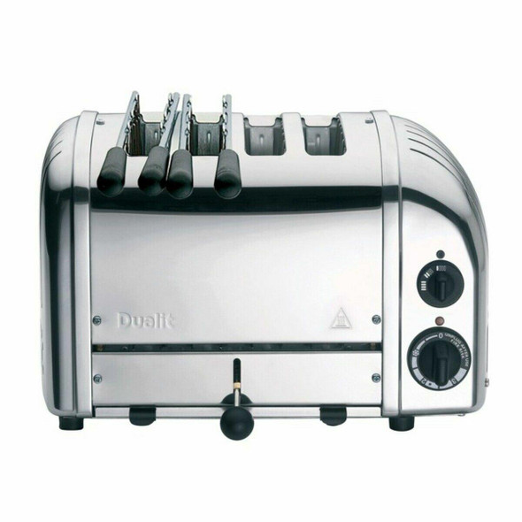 Dualit DUALIT TOASTER 4 SLICE POLISHED STAINLESS 42174 WITH 2 SANDWICH CAGES HEIDELBERG