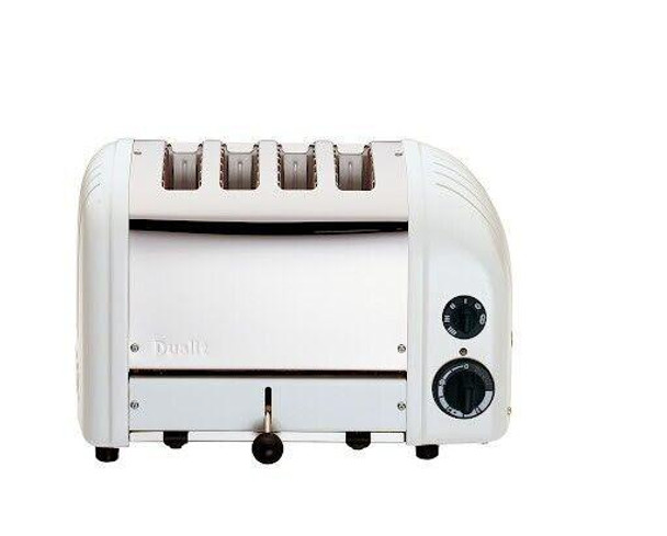 Dualit DUALIT TOASTER 4 SLICE NEWGEN CANVAS WHITE 47075 WITH 5 YEAR WTY HAND MADE IN UK 