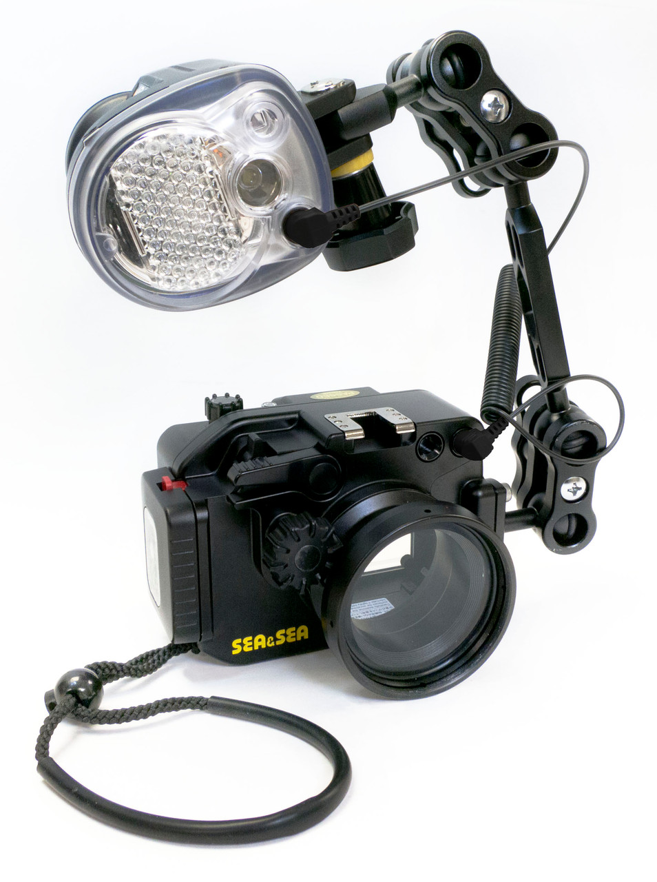 SEA&SEA MDX-RX100II Housing + YS-D1 Strobe 5” Arm Underwater Package