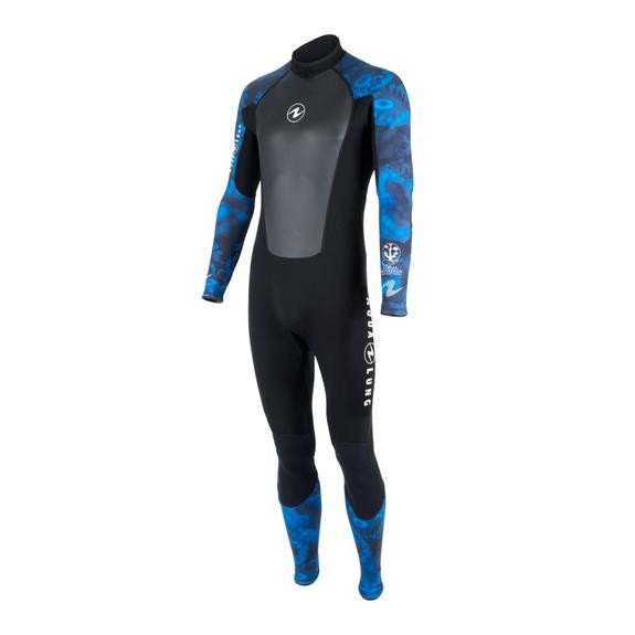 Aqua Lung Hydroflex 1mm Wetsuit - Men - Camo Blue - DolphinScuba