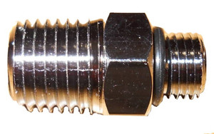 Trident 1/4" NPT Male to 3/8" Male Chromed Adapter