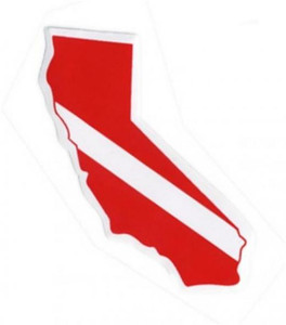 California Dive Sticker for Scuba and Snorkelers