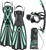 Sea Elite M2 Starter Dual Lens Mask, Fins, and Snorkel Package