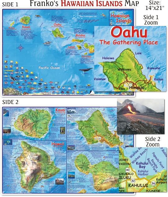 Franko Maps - Hawaiian Islands Map
