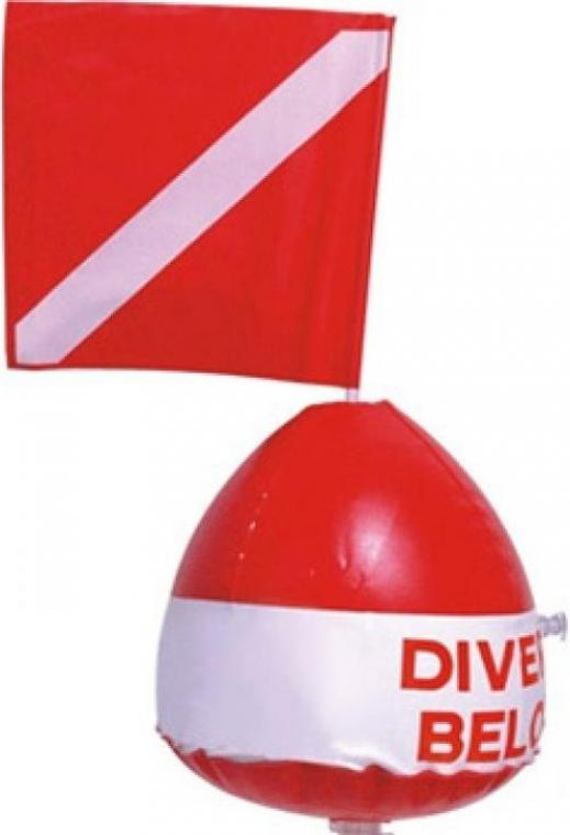 Storm Surface Marker and Flag for Scuba Diving or Snorkeling