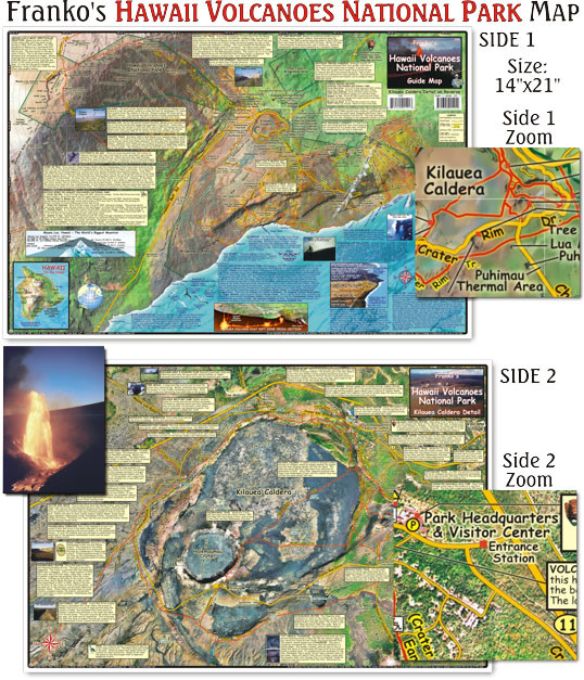 Franko Maps - Hawaii Volcanoes National Park Map