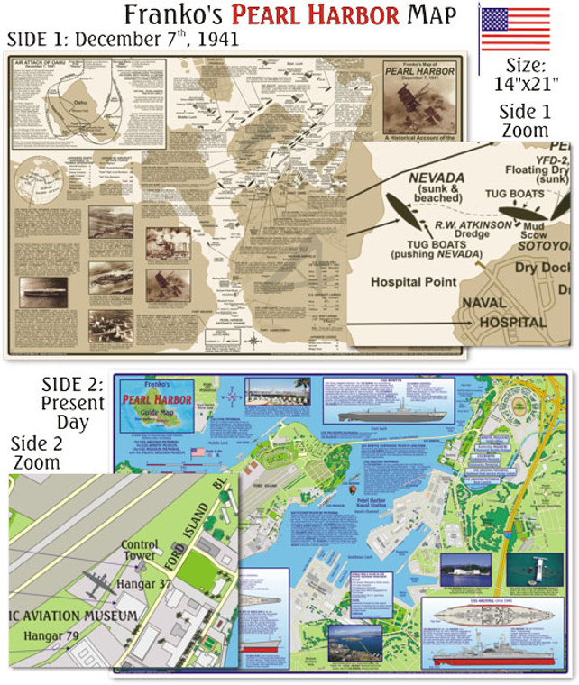 Franko Maps - Pearl Harbor Map